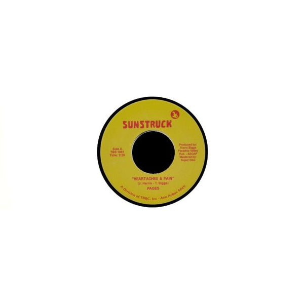 Heartaches & Pain (Single - Sided Vinyl) Artist THE PAGES Format:7" Vinyl Label:SUNSTRUCK - punk to funk heaven