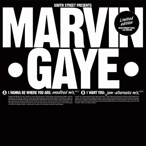 I Wanna Be Where You Are / I Want You Artist MARVIN GAYE Format:12" Vinyl - punk to funk heaven