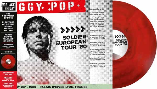 IGGY POP SOLDIER EUROPEAN TOUR '80 (RED & BLACK SMOKE VINYL) (BLACK FRIDAY) Vinyl LP - punk to funk heaven