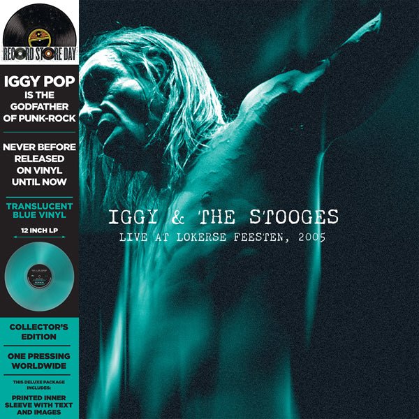IGGY & THE STOOGES LIVE AT LOKERSE FEESTEN 2005 (TURQUOISE VINYL) (RSD 2024) VINYL LP - punk to funk heaven