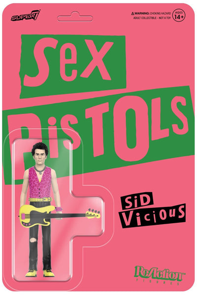 Sid Vicious (Never Mind The Bollocks) Sex Pistols  Wave 2  super 7 reaction figure