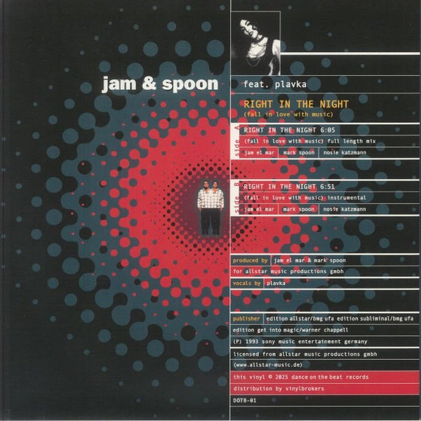 JAM & SPOON feat PLAVKA Right In The Night (Fall In Love With Music) (red marbled vinyl 12") Dance On The Beat Italy - punk to funk heaven