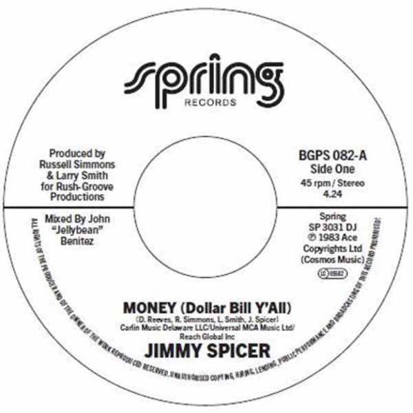 JIMMY SPICER MONEY (DOLLAR BILL Y’ALL) Vinyl 7" - punk to funk heaven