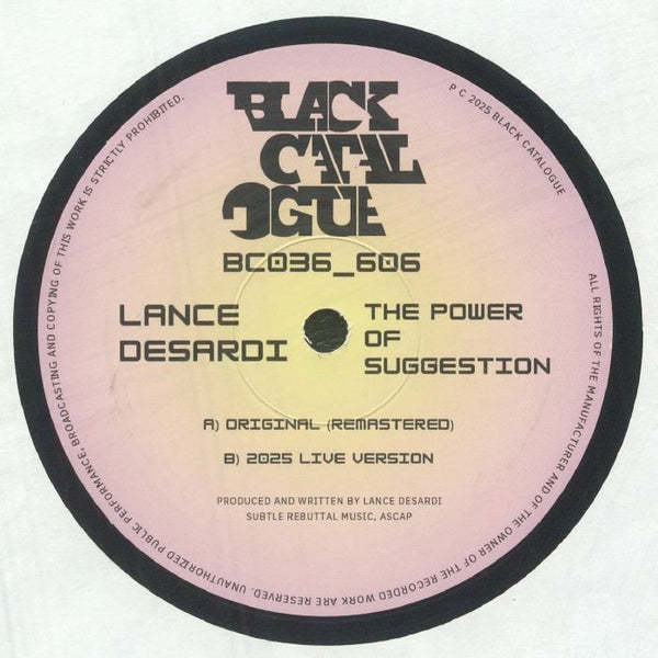 Lance DESARDI The Power Of Suggestion (remastered) (12" repress) Black Catalogue US - punk to funk heaven
