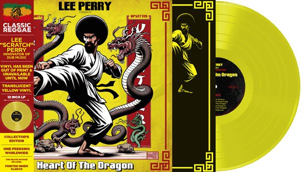 LEE PERRY HEART OF THE DRAGON (YELLOW VINYL) VINYL LP - punk to funk heaven