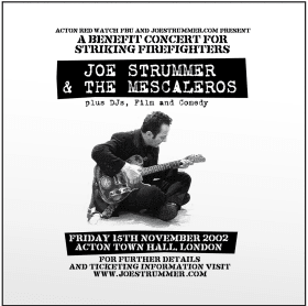 Live At Acton Town Hall (Clear Vinyl) JOE STRUMMER & THE MESCALEROS 2lp LP Label:BMG - punk to funk heaven