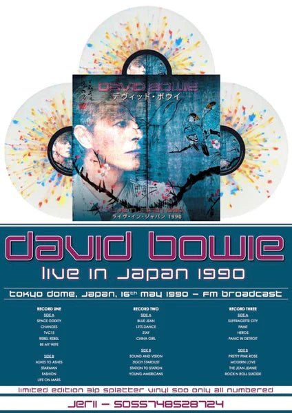 Live In Japan - Tokyo Dome. Japan. 16Th May 1990 (Splatter Vinyl) Artist DAVID BOWIE Format:3LP Label:ART OF VINYL - punk to funk heaven