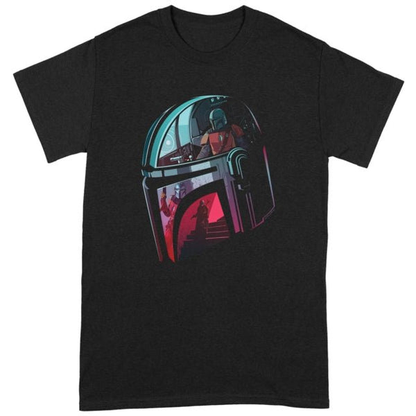 Mandalore Helmet Reflection Small Black T-Shirt STAR WARS - punk to funk heaven