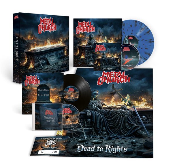 METAL CHURCH DEAD TO RIGHTS (EXCLUSIVE BOX SET - CD - DIGI, LP, BONUS 10" LP, BEST OF CD, POSTER + CERTIFICATE) Vinyl LP Box Set - punk to funk heaven