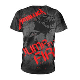 METALLICA JUMP IN THE FIRE (ALL OVER) T - SHIRT, FRONT & BACK PRINT - punk to funk heaven