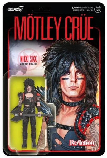 Motley Crue Reaction Figures Wave 01 - Nikki Sixx (Shout At The Devil) super 7 - punk to funk heaven