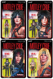Motley Crue Reaction Figures Wave 01 SUPER 7 FULL SET OF ALL FOUR - punk to funk heaven