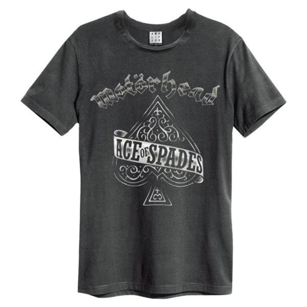 Motorhead Ace Of Spades Amplified Vintage Charcoal T Shirt - punk to funk heaven