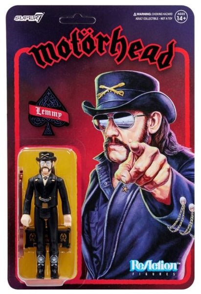 Motorhead Lemmy Modern Cowboy Reaction Figure super 7 - punk to funk heaven