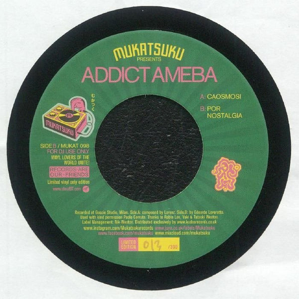 MUKATSUKU presents ADDICT AMEBA Caosmosi: Afro Funk & Jazz Sounds From Italy Mukatsuku Format: hand - numbered 7" limited to 300 copies&nbsp; - punk to funk heaven
