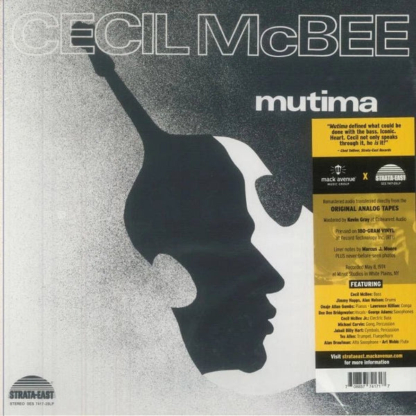 Mutima (Deluxe Edition) Artist Cecil McBee Format:Vinyl / 12" Album Label:Strata East - punk to funk heaven