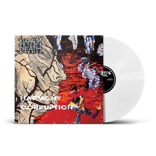 NAPALM DEATH HARMONY CORRUPTION (PHD EXCLUSIVE WHITE VINYL) Vinyl LP - punk to funk heaven