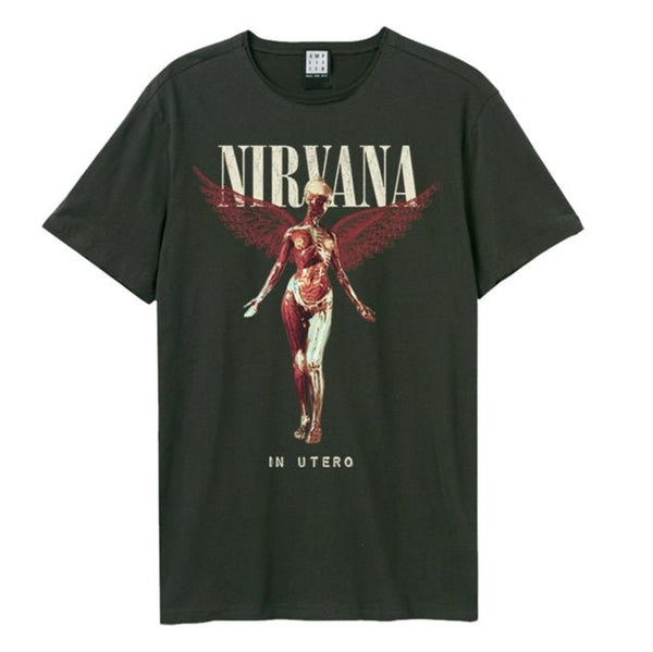 Nirvana In Utero Colour Amplified Vintage Charcoal T Shirt - punk to funk heaven