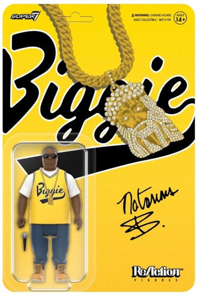 Notorious B.I.G. Reaction Figures Wave 04 - Notorious B.I.G. (Yellow Jersey) SUPER 7 - punk to funk heaven