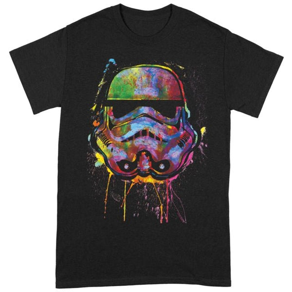 Paint Splats Helmet Black T-Shirt STAR WARS - punk to funk heaven
