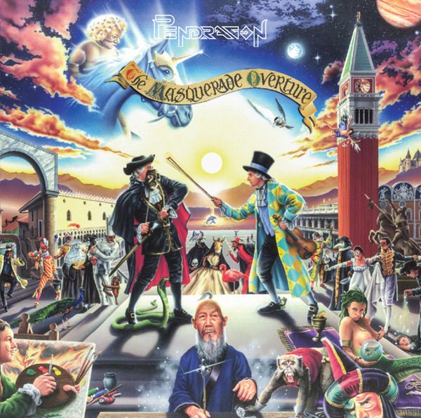 PENDRAGON THE MASQUERADE OVERTURE (2LP, GATEFOLD, FULL COL CARD SLEEVE INSERTS, STUNNING LEATHER EFFECT FINISH) VINYL DOUBLE ALBUM - punk to funk heaven