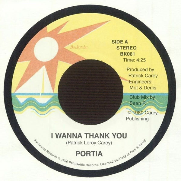 PORTIA I Wanna Thank You (7") Backatcha - punk to funk heaven