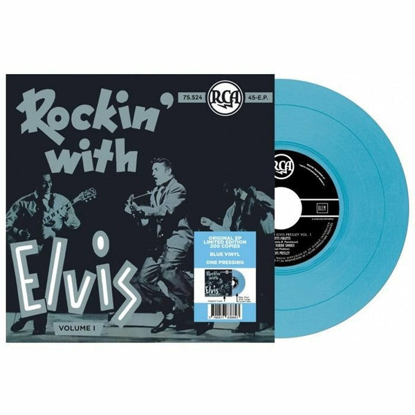 PRESLEY. Elvis EP Etranger No 19: Rockin' With Elvis Volume I (blue vinyl 7" limited to 200 copies) - punk to funk heaven