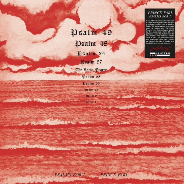 PRINCE FAR I Psalms For I (reissue) Lantern Rec Format: limited LP - punk to funk heaven