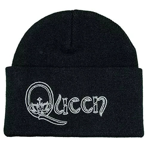 Queen - Silver Lurex Crown Q Beanie HAT AMPLIFIED CLOTHING - punk to funk heaven