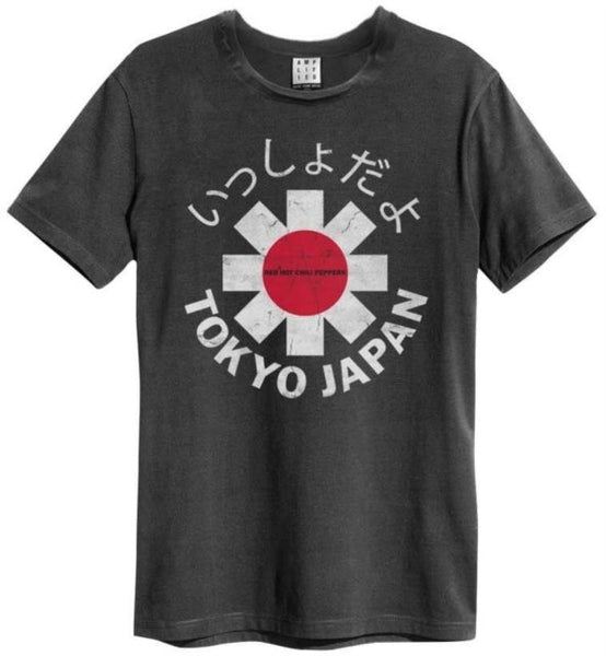 Red Hot Chili Peppers Tokyo Japan Amplified Vintage Charcoal Large T Shirt - punk to funk heaven