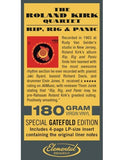 Rip. Rig & Panic (Gatefold Edition) Artist ROLAND KIRK QUARTET Format:LP Label:ELEMENTAL MUSIC - punk to funk heaven