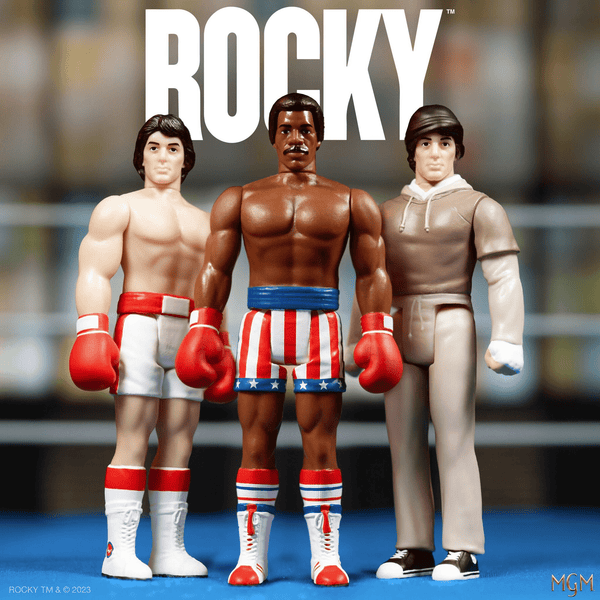 Rocky SET OF THREE Reaction Figures SUPER 7 - punk to funk heaven