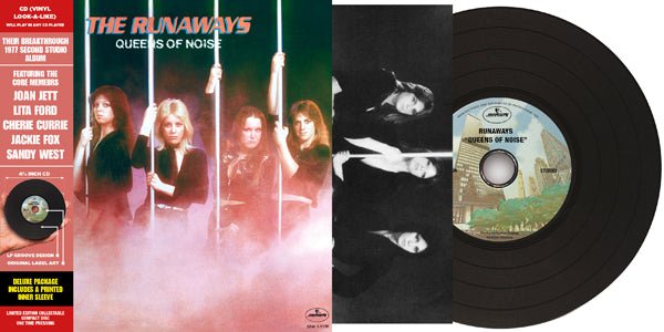 RUNAWAYS, THE QUEENS OF NOISE (VINYL REPLICA CD) Compact Disc - punk to funk heaven