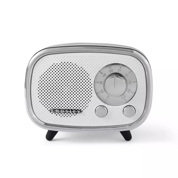 Crosley Rondo Bluetooth Speaker WHITE Portable Hands-Free Retro Space-Age