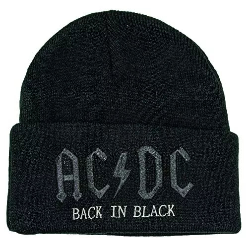 Ac/dc - Back In Black Beanie HAT  AMPLIFIED CLOTHING