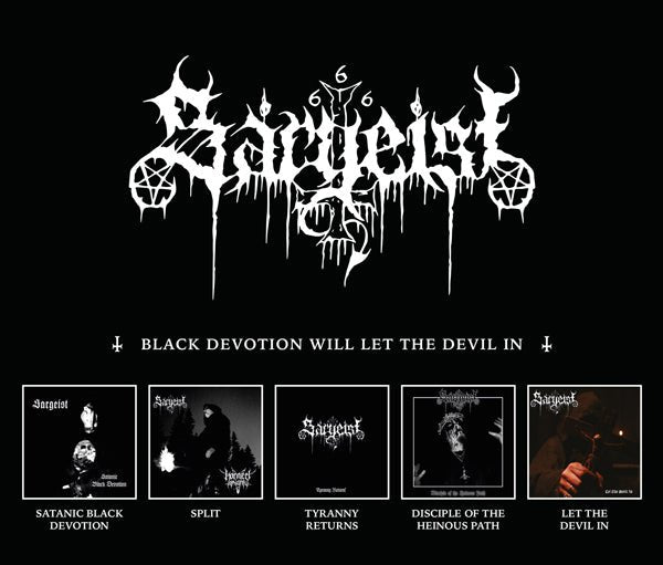 SARGEIST BLACK DEVOTION WILL LET THE DEVIL IN COMPACT DISC - 5 CD BOX SET - punk to funk heaven