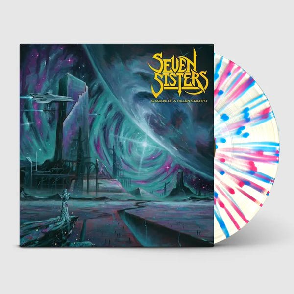 SEVEN SISTERS SHADOW OF A FALLING STAR PT 1 ( BLUE AND PINK SPLATTER ON CLEAR VINYL EDITION) VINYL LP - punk to funk heaven