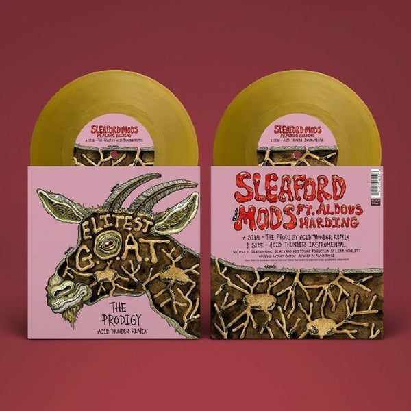 SLEAFORD MODS Elitest GOAT (The Prodigy Acid Thunder Mix) (gold vinyl 7" (indie exclusive)) Rough Trade - punk to funk heaven