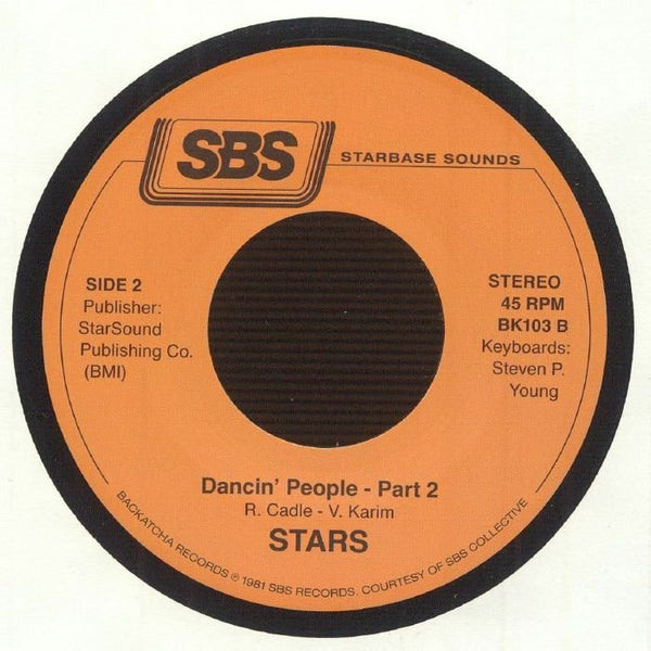STARS Dancin' People (7") Backatcha - punk to funk heaven