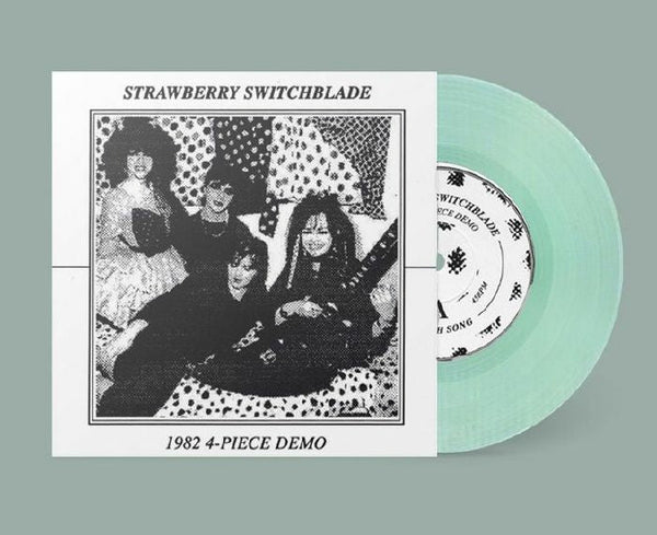 STRAWBERRY SWITCHBLADE 1982 4 Piece Demo Night School Format: 'coke bottle' clear vinyl 7" limited to 300 copies + booklet - punk to funk heaven