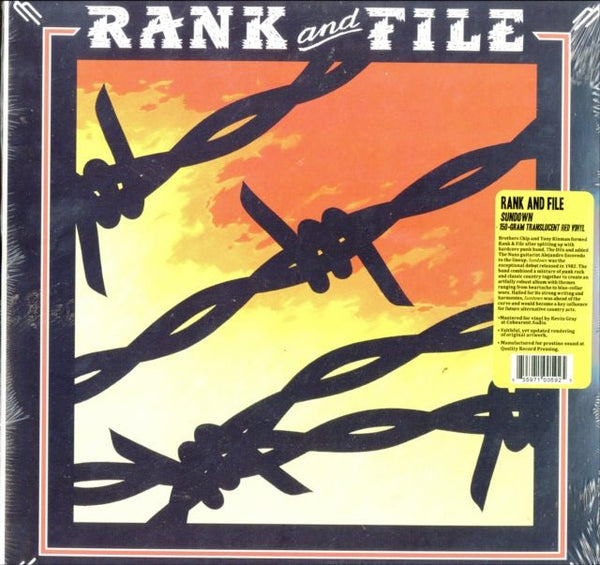 Sundown (Translucent Red Vinyl) Artist RANK & FILE Format:LP Label:DRASTIC PLASTIC RECORDS - punk to funk heaven