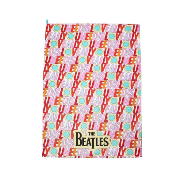 Tea Towel (Recycled Cotton) - The Beatles (Love) - punk to funk heaven