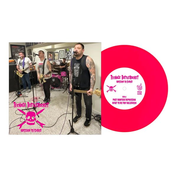 TEENAGE BOTTLEROCKET MISSION TO SHRED (NEON PINK VINYL) Vinyl 7" - punk to funk heaven