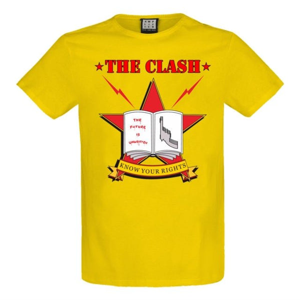 The Clash - Know Your Rights Amplified Vintage Yellow Large T Shirt - punk to funk heaven