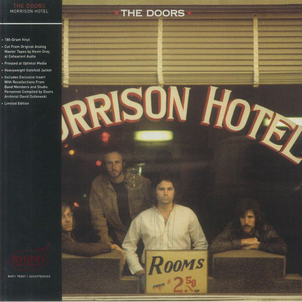 The DOORS Morrison Hotel (Rhino High Fidelity) Rhino High Fidelity US Format: limited gatefold 180 gram vinyl LP + insert with obi - strip - punk to funk heaven