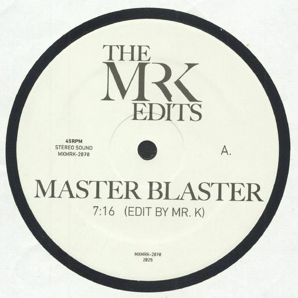 The MR K EDITS Master Blaster Most Excellent Unltd Format: 12" - punk to funk heaven