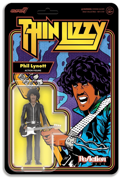 Thin Lizzy Reaction Figures - Phil Lynott (Black Leather) super 7 - punk to funk heaven