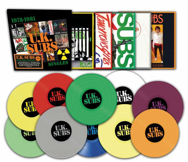UK SUBS 1978 - 1981 Singles Demon Format: coloured vinyl 10x7" Cat: DEMRECBOX 96 - punk to funk heaven