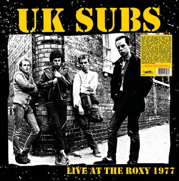 UK subs Live At The Roxy (Yellow Vinyl) lp - punk to funk heaven