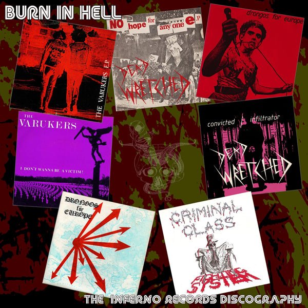 VARIOUS ARTISTS BURN IN HELL - THE INFERNO RECORDS DISCOGRAPHY Vinyl LP - punk to funk heaven